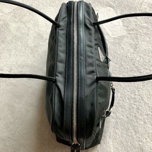 Vintage Prada Tessuto Black Nylon Front Zipper Pocket Mini Boston Bag - Picture 12 of 16